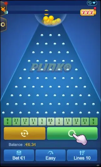 Gioca a Plinko gratis e con soldi veri.
